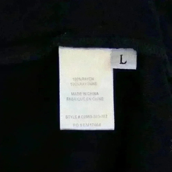 Anthropologie Cloth & Stone Black V-Neck T-Shirt Size Large - Picture 7 of 7